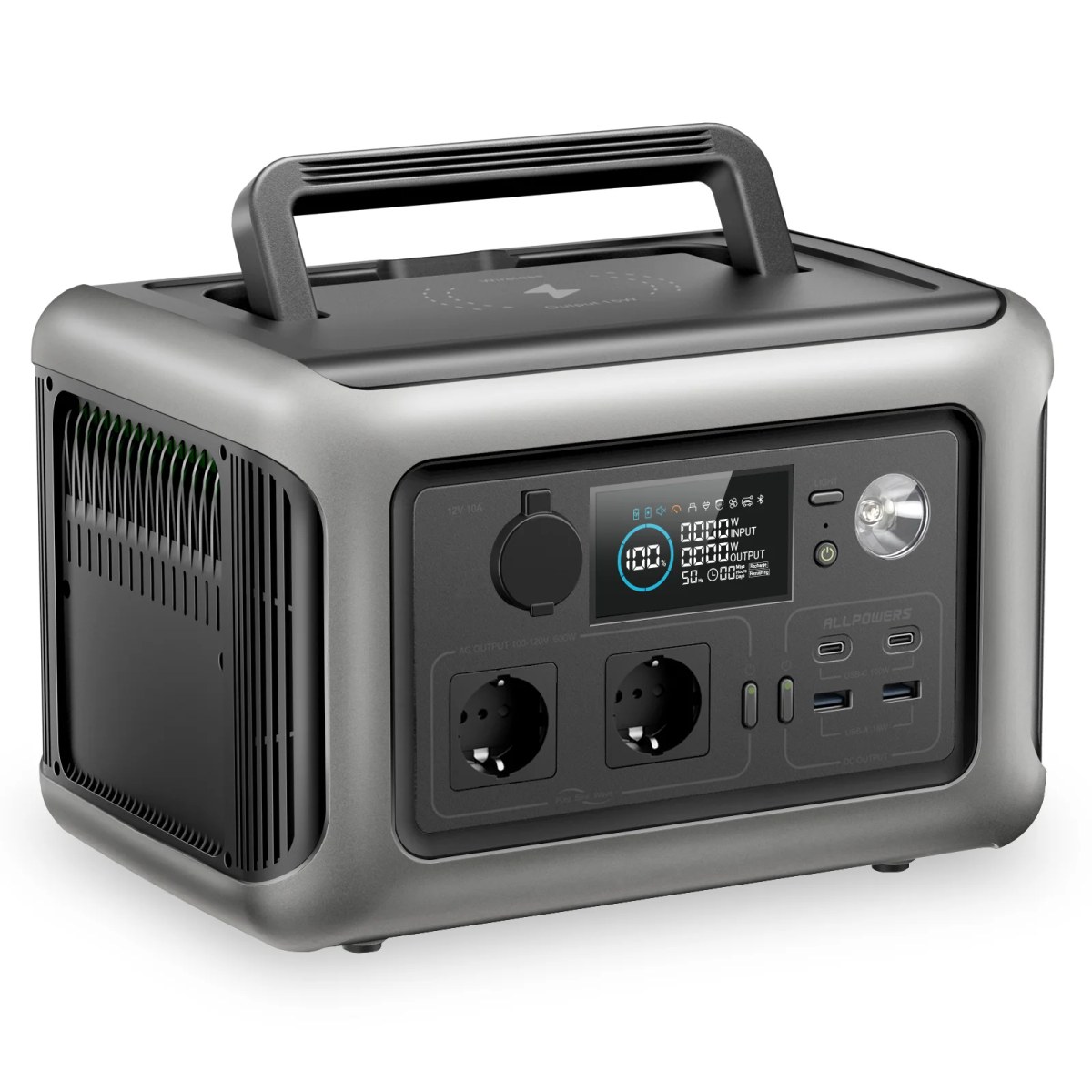 Draagbare zonnegenerator 600W met 200W zonnepaneel 3