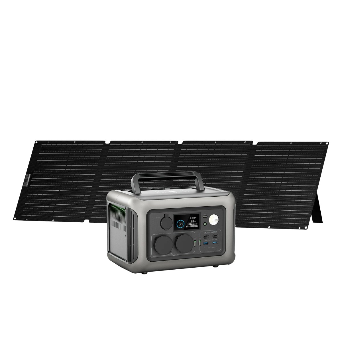 Draagbare zonnegenerator 600W met 200W zonnepaneel 4