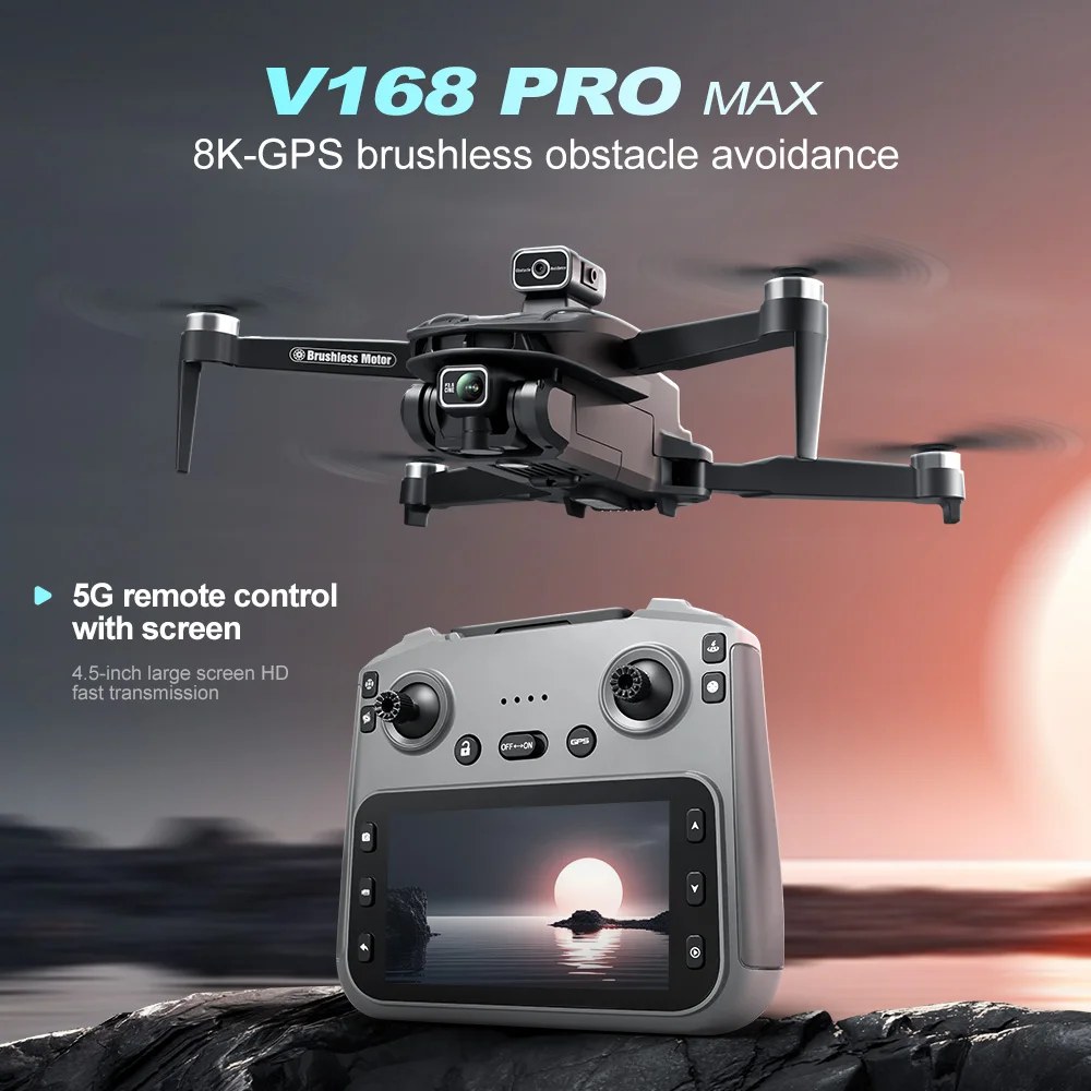 2025 V168 Pro MAX GPS-drone 8K HD-camera 5G WiFi FPV 3