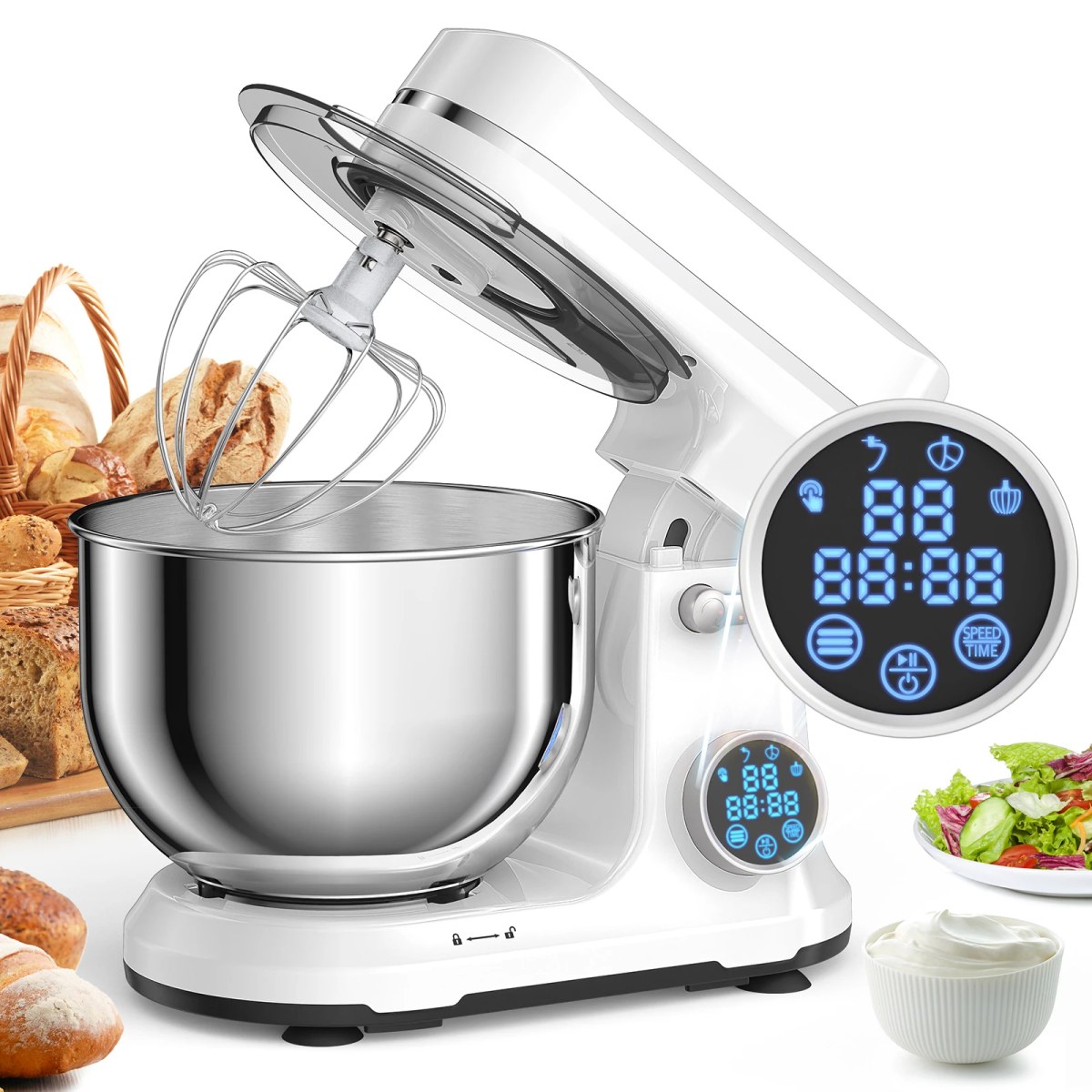 Professionele keukenmixer 1200W met 11 snelheden 7