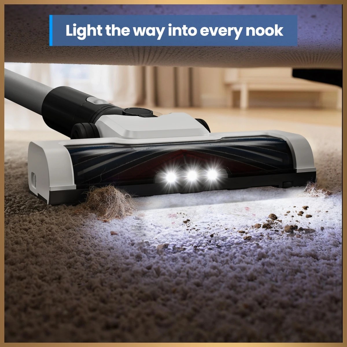 Draadloze stofzuiger met LED-lamp, 40 min looptijd 6