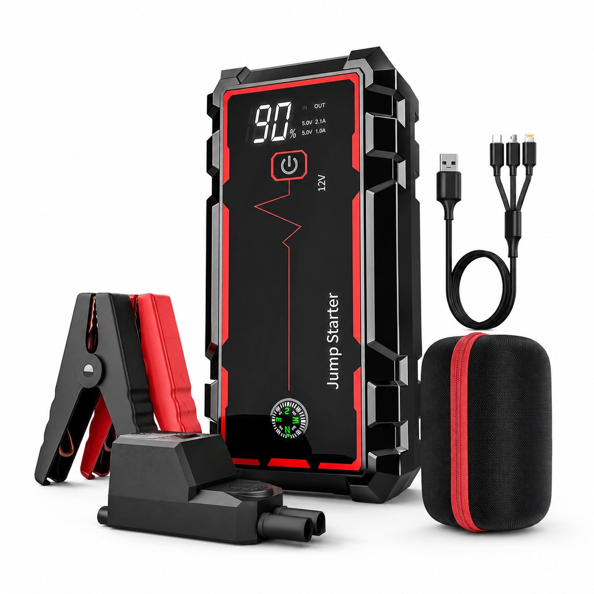 Draagbare autostarter 12000mAh 1600A voor 12V voertuigen 2