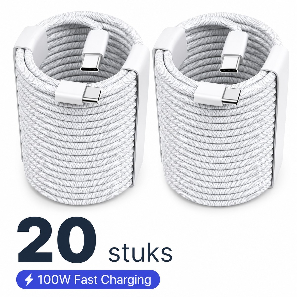 USB-C snellaadkabel 100W - 20 stuks